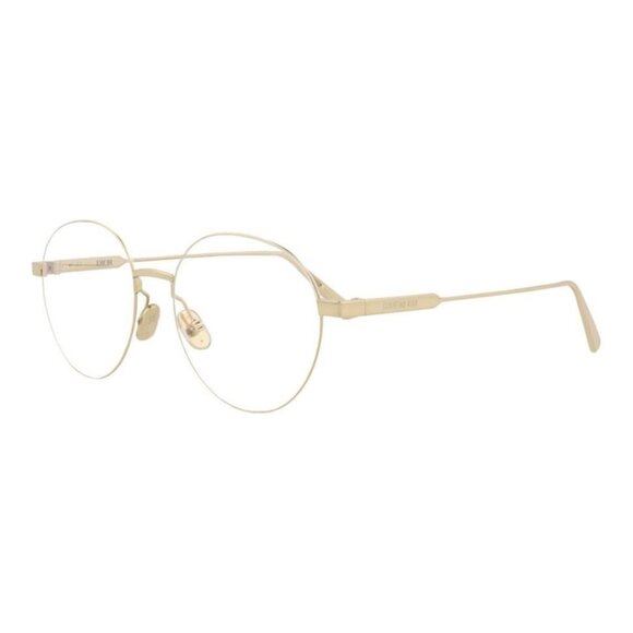 Dior Womens Round/Oval Gold Gold Transparent Fashion Designer Eyewear - Picture 1 of 4